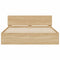 vidaXL Bed Frame with LED without Mattress Sonoma Oak 150x200 cm King Size