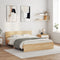 vidaXL Bed Frame with LED without Mattress Sonoma Oak 150x200 cm King Size
