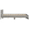 vidaXL Bed Frame with Headboard and LED Grey Sonoma 150x200 cm King Size