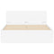 vidaXL Bed Frame with Headboard and LED White 140x200 cm