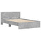 vidaXL Bed Frame with Headboard and LED Concrete Grey 140x200 cm