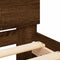 vidaXL Bed Frame with Headboard and LED Brown Oak 120x200 cm