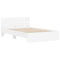vidaXL Bed Frame with LED without Mattress White 135x190 cm Double