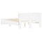 vidaXL Bed Frame with LED without Mattress White 135x190 cm Double