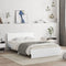 vidaXL Bed Frame with LED without Mattress White 135x190 cm Double