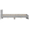 vidaXL Bed Frame with Headboard and LED Grey Sonoma 135x190 cm Double
