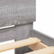 vidaXL Bed Frame with Headboard and LED Grey Sonoma 135x190 cm Double