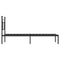 vidaXL Metal Bed Frame without Mattress with Headboard Black 90x190cm