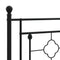 vidaXL Metal Bed Frame without Mattress with Headboard Black 90x190cm