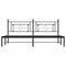 vidaXL Metal Bed Frame without Mattress with Headboard Black 193x203cm