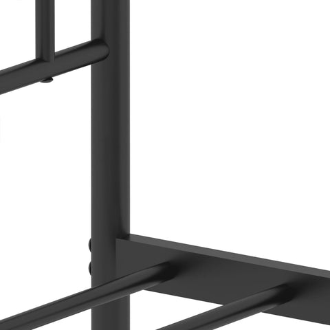 vidaXL Metal Bed Frame without Mattress with Footboard Black 200x200cm