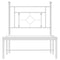 vidaXL Metal Bed Frame without Mattress with Headboard White 80x200cm