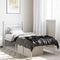 vidaXL Metal Bed Frame without Mattress with Headboard White 80x200cm
