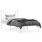 vidaXL Metal Bed Frame without Mattress with Headboard White 90x190cm