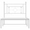 vidaXL Metal Bed Frame without Mattress with Headboard White 90x190cm
