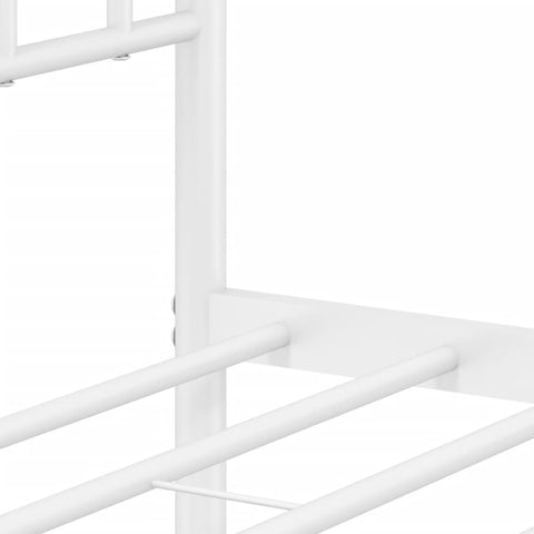 vidaXL Metal Bed Frame without Mattress with Headboard White 90x190cm