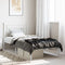 vidaXL Metal Bed Frame without Mattress with Headboard White 90x190cm