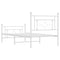 vidaXL Metal Bed Frame without Mattress with Footboard White 100x190cm