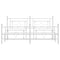 vidaXL Metal Bed Frame without Mattress with Footboard White 183x213cm