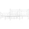 vidaXL Metal Bed Frame without Mattress with Footboard White 183x213cm