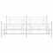 vidaXL Metal Bed Frame without Mattress with Footboard White 200x200cm