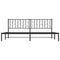 vidaXL Metal Bed Frame without Mattress with Headboard Black 200x200cm