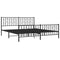 vidaXL Metal Bed Frame without Mattress with Footboard Black 183x213cm