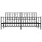 vidaXL Metal Bed Frame without Mattress with Footboard Black 183x213cm