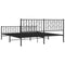 vidaXL Metal Bed Frame without Mattress with Footboard Black 183x213cm