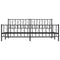 vidaXL Metal Bed Frame without Mattress with Footboard Black 200x200cm