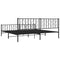 vidaXL Metal Bed Frame without Mattress with Footboard Black 200x200cm