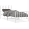 vidaXL Metal Bed Frame without Mattress with Footboard White 80x200cm