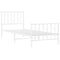 vidaXL Metal Bed Frame without Mattress with Footboard White 80x200cm