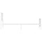 vidaXL Metal Bed Frame without Mattress with Footboard White 80x200cm