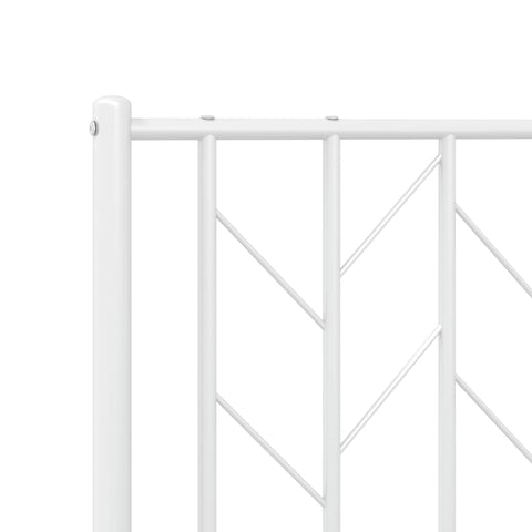 vidaXL Metal Bed Frame without Mattress with Footboard White 80x200cm