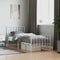 vidaXL Metal Bed Frame without Mattress with Footboard White 80x200cm