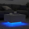 vidaXL Coffee Table with LED Lights White 55x55x31 cm