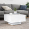 vidaXL Coffee Table with LED Lights White 55x55x31 cm