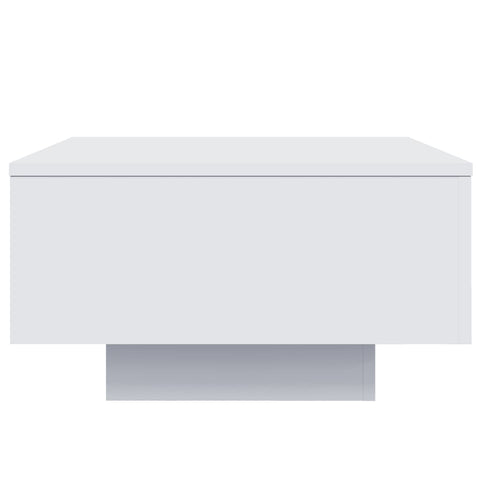 vidaXL Coffee Table with LED Lights White 55x55x31 cm