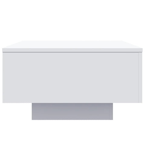 vidaXL Coffee Table with LED Lights White 55x55x31 cm