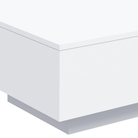 vidaXL Coffee Table with LED Lights White 55x55x31 cm