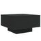 vidaXL Coffee Table with LED Lights Black 55x55x31 cm