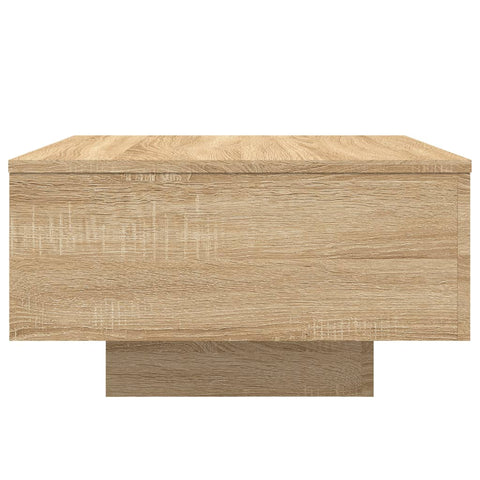 vidaXL Coffee Table with LED Lights Sonoma Oak 55x55x31 cm