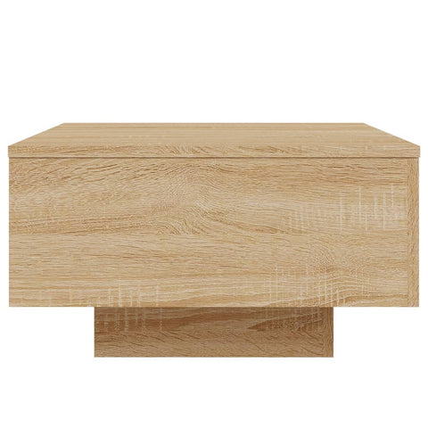 vidaXL Coffee Table with LED Lights Sonoma Oak 55x55x31 cm