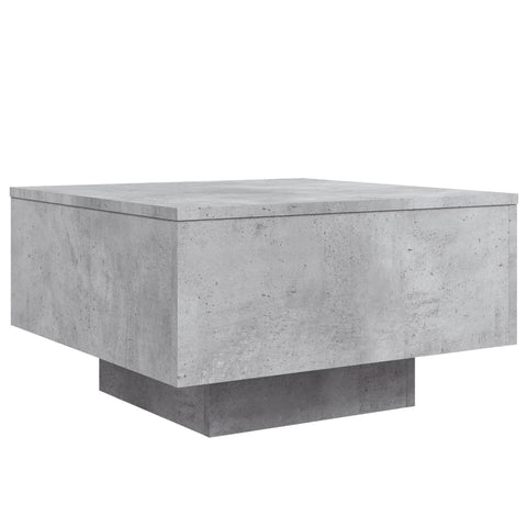 vidaXL Coffee Table with LED Lights Concrete Grey 55x55x31 cm