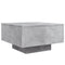 vidaXL Coffee Table with LED Lights Concrete Grey 55x55x31 cm
