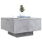 vidaXL Coffee Table with LED Lights Concrete Grey 55x55x31 cm