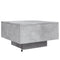 vidaXL Coffee Table with LED Lights Concrete Grey 55x55x31 cm