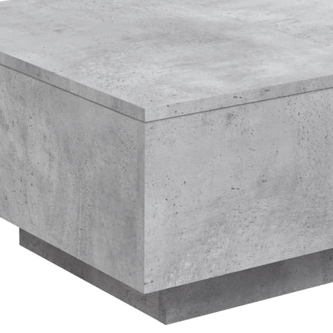 vidaXL Coffee Table with LED Lights Concrete Grey 55x55x31 cm