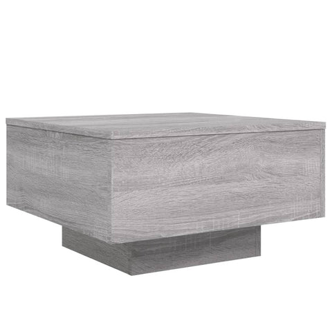vidaXL Coffee Table with LED Lights Grey Sonoma 55x55x31 cm